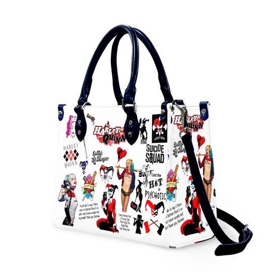 Harley Quinn Leather Handbag, Harley Quinn Lovers Gift