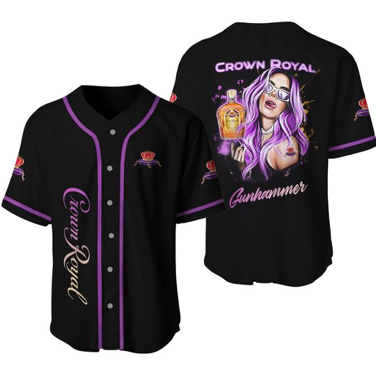 Personalized Sweet Lady Crown Royal Baseball Jersey - Crown Royal Jersey Shirt For Men Women, Crown Royal Baseball Shirt