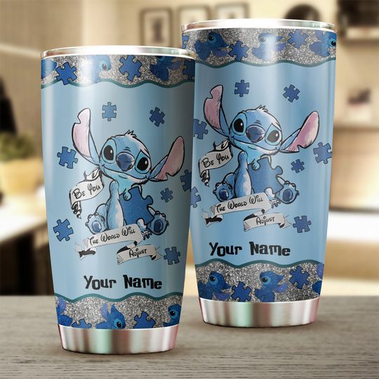 Stitch Tumbler, Disney Stitch Tumbler, Disney Coffee Tumbler, Cartoon Tumbler