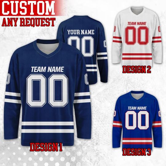 Discover Custom Famous New York Football Team Hockey Jersey, Custom Name Number Team Giant Football Long Sleeve Jersey, Gift For Birthday