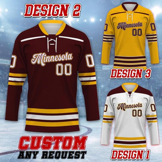 Discover Custom Minnesota College Hockey Team Jersey Uniform, Team Duluth College Lace Hockey Jersey, Bulldog Gameday Hockey