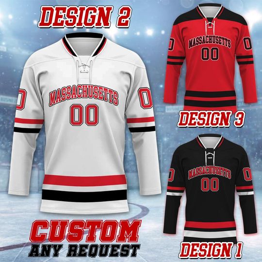 Discover Custom Massachusetts College Hockey Team Jersey Uniform, Team Boston College Lace Hockey Jersey, Husky Gameday Hockey