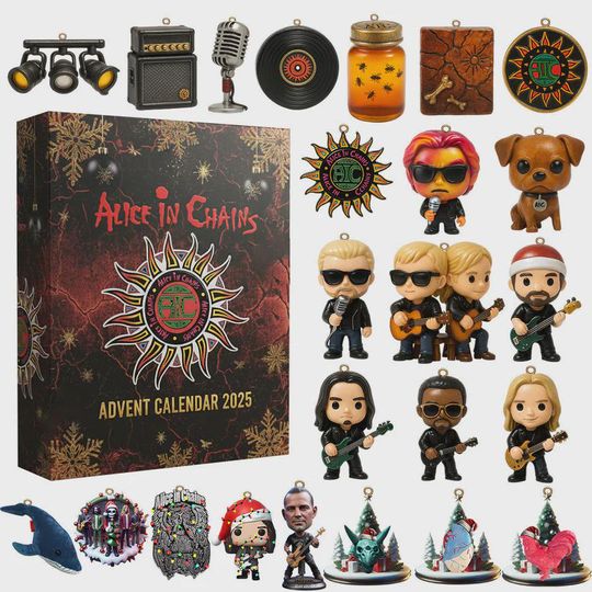 Discover ALC Band Advent Calendar 2025 | Grunge Rock Christmas Box Set | 24 Band Ornaments & Collectibles | Gift for Music Fans
