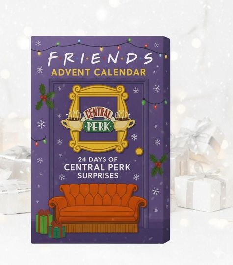 Friends Central Perk Advent Calendar, 24 Days Of Surprises, Funny TV Show Countdown Box For Christmas Fans