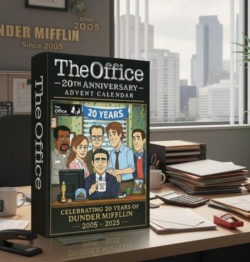 Discover The Office Advent Calendar 2025, Funny TV Show Christmas Countdown, Dunder Mifflin 20th Anniversary Gift
