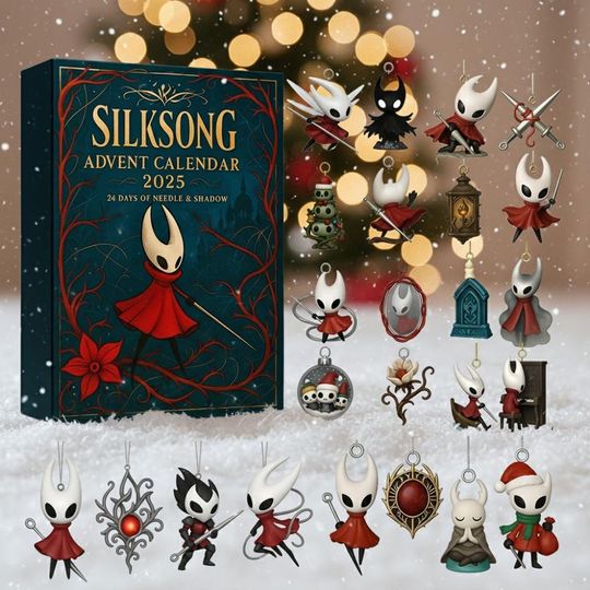 Silksong Advent Calendar 2025, Hollow Knight Christmas Countdown, Gaming Collectible Gifts, 24 Days Surprise Figures