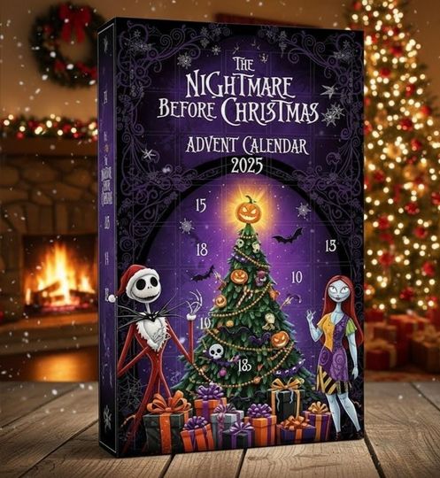 Discover The Nightmare Before Christmas Advent Calendar 2025, Tim Burton Countdown Box, Spooky Festive Collectible Gift Set