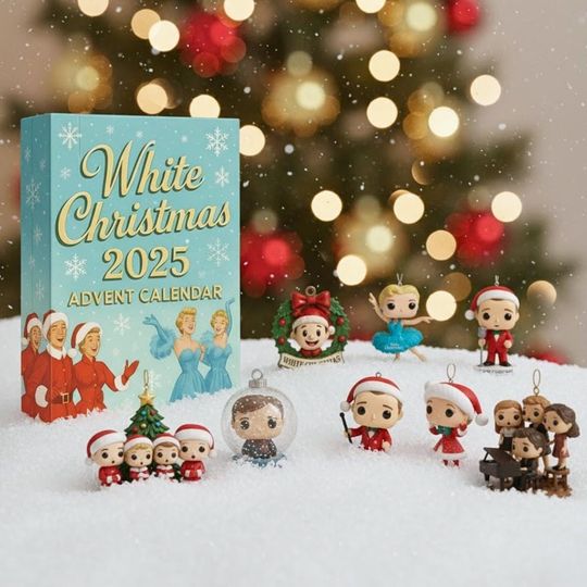Discover White Christmas Advent Calendar 2025, Holiday Classic Countdown Box, Vintage Christmas Gifts, 24 Days Surprises