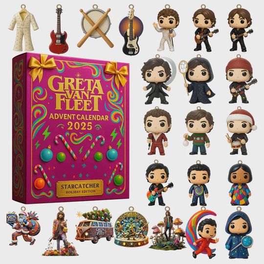 Discover Greta Van Fleet Advent Calendar 2025 | Starcatcher Holiday Edition | 24 Rock-Themed Surprises | Christmas Gift for Music Fans