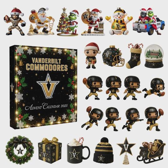 Discover Vanderbilt Commodores Advent Calendar 2025 | College Football Christmas Box | 24 Holiday Surprises for Fans & Alumni | Vandy Gift