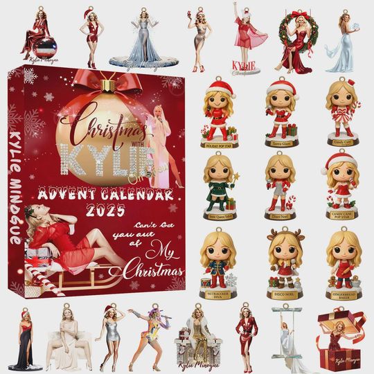 Discover Christmas with Kylie Advent Calendar 2025  Limited Holiday Edition Gift Box, Pop Star Inspired Collectible Countdown Calendar