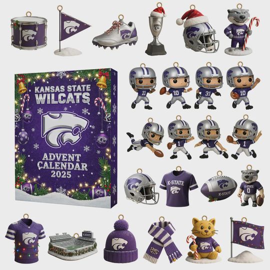 Kansas State Wildcats Inspired Advent Calendar 2025  College Football Holiday Countdown Box, 24 Mini Surprises for Fans & Collectors