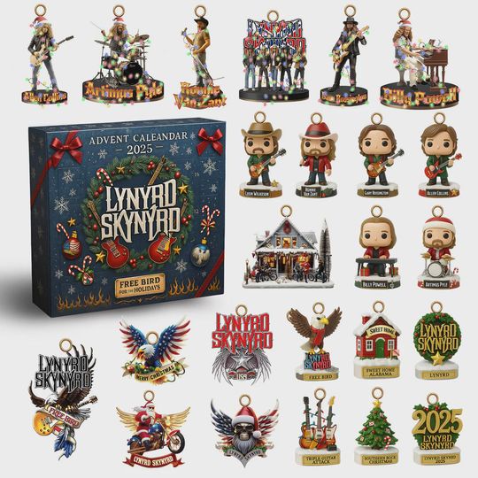 Discover Lynyrd Skynyrd Inspired Advent Calendar 2025  Southern Rock Holiday Countdown Box, 24 Mini Collectibles for Music Lovers & Fans
