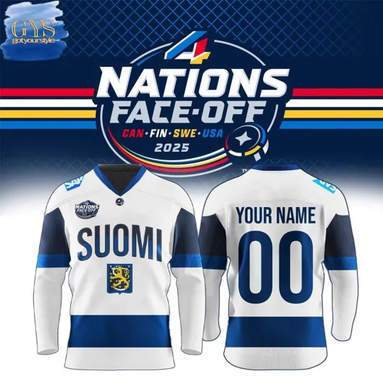 Discover Personalized Finland National Team 4 Nations Face-Off 2025 Hockey Shirt Fan Gear