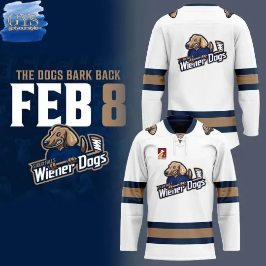Discover Sioux Falls Stampede Sioux Falls Wiener Dogs Lace Hockey Shirt Gift