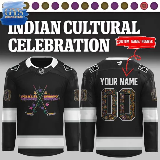 Discover Personalized Los Angeles Kings Indian Cultural Night Hockey Shirt Men's Fan Gear