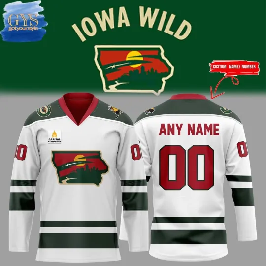 Discover Personalized Iowa Wild Iowa Grown Alternate Hockey Shirt Men's Fan Gear Gift