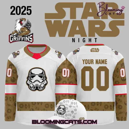 Discover Personalized Grand Rapids Griffins Star Wars 24-25 Hockey Shirt Men's Fan Gear