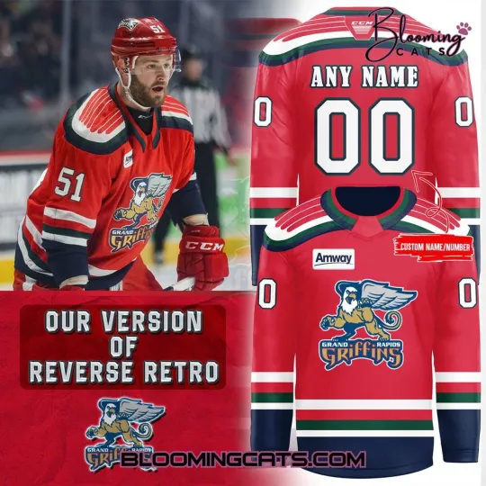 Discover Personalized Grand Rapids Griffins Our Version Of Reverse Retro Hockey Shirt
