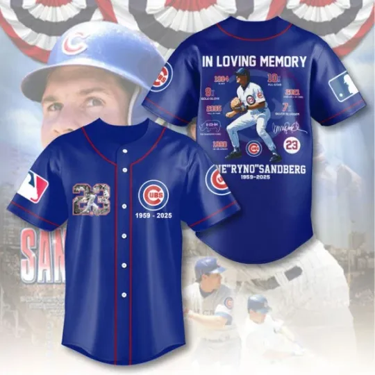 Discover C.u.b.s x Ryne Sandberg Baseball Jersey For Fans