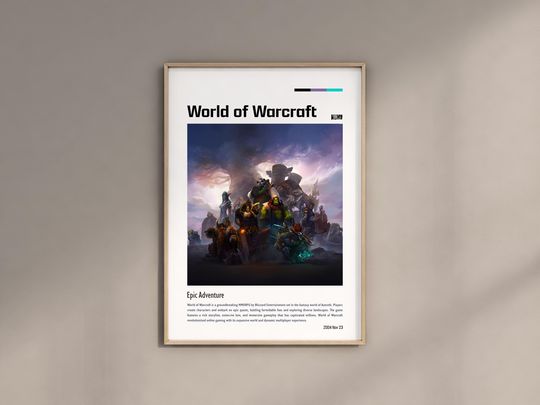 World of Warcraft Poster, Gaming Room Poster, Game Gift, Video Games Poster