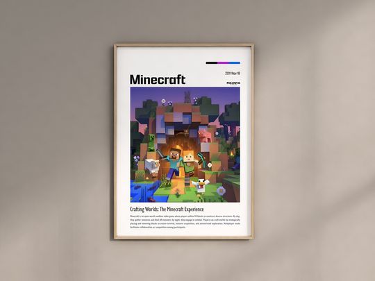 Discover Minecraft Poster, Gaming Room Poster, Game Gift, Video Games Poster