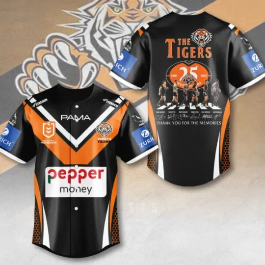 Discover Wests Tigers Baseball Jersey