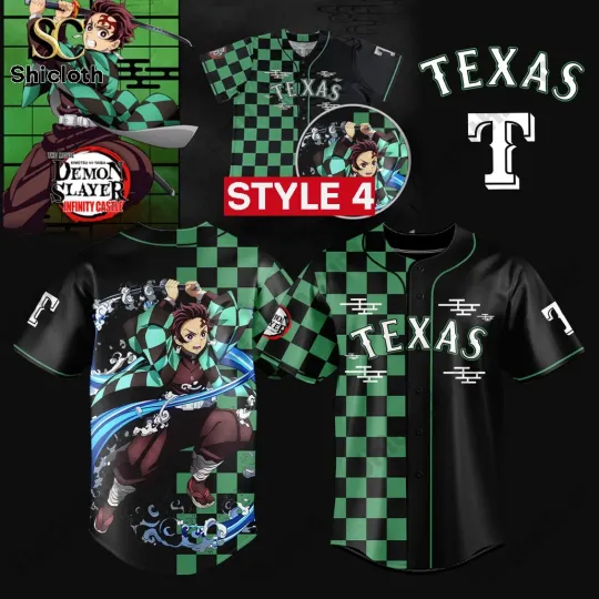 Discover Rangers x demon Baseball Jersey Choose Style