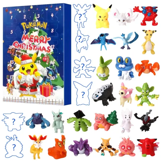 Discover PKM Advent Calendar 2025 Halloween Christmas Blind Box Gifts for Boys Girls