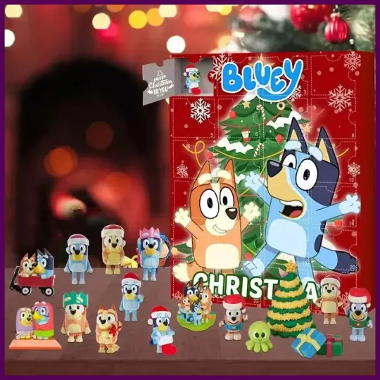 Discover Anime BlueyDad Merry Christmas Advent Calendar Blind box Cartoon Cute Advent Figure