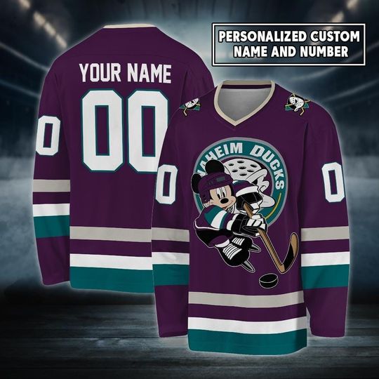 Discover Personalized Anaheim Ice Hockey Jersey, Mickey Mouse Jersey For Men Women With Your Custom, Trevor Zegras, Leo Carlsson Fan Jersey