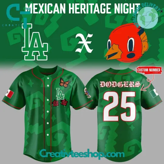 Discover Custom Dodggers Mexican Heritage Night ‘Viva Xicago’ Personalized Baseball Jersey