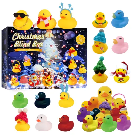 Discover 2025 Rubber Duck Christmas Advent Calendar Xmas Countdown 24 Days Bath Toys Gift