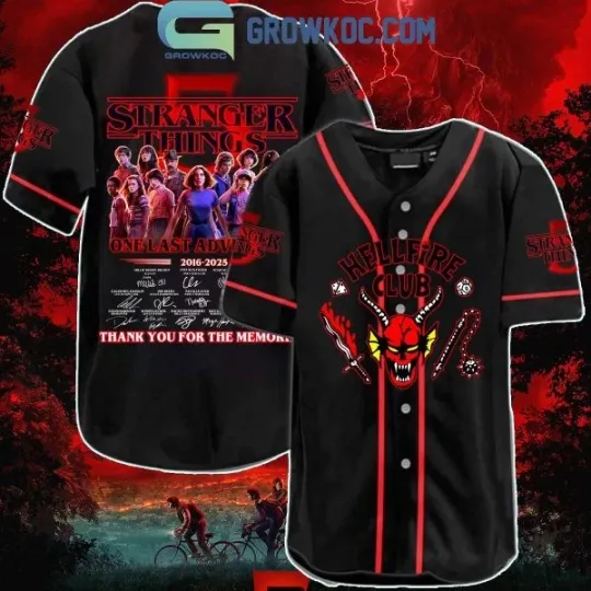 Stran*ger Things 5 Hellfire Club Baseball Jersey