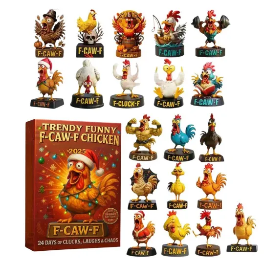 Discover 2025 Christmas F-caw-f Chicken Advent Calendar 24 Days Xmas Countdown Calendar