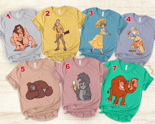 Discover Tarzan Jungle Disney Characters Shirt, Summer Epcot Tarzan Shirt, Disney Tarzan Movie Shirt, Safari Mode Shirt, Disney World Matching