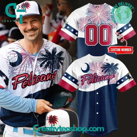 Discover Myrtle Beach Pelicans Independence Day 2025 Personalized Baseball Jersey