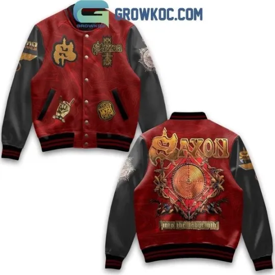 Discover Saxon Into The Labyrinth Baseball Jacket