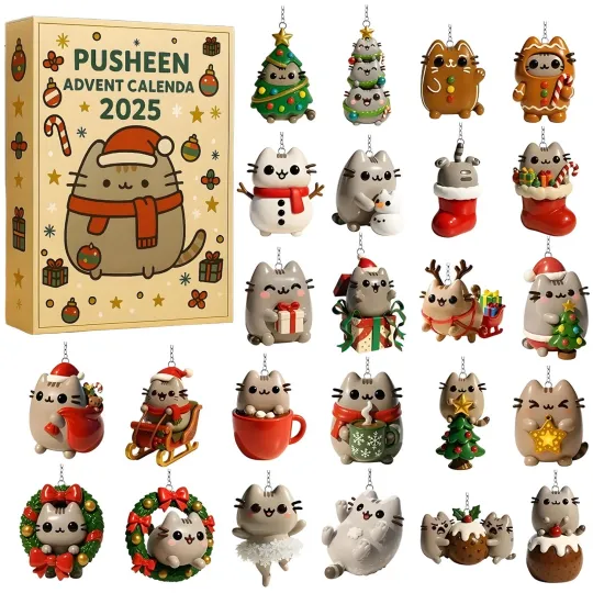 2025 Pusheen Advent Calendar 24 Days Hang Ornament For Holiday Festive Countdown