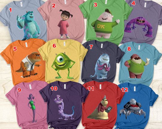 Monsters Inc Halloween Shirt, Matching Family Costume Tee