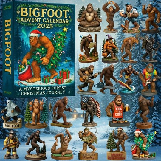 Discover Christmas Bigfoot Advent Calendar 2025, Christian Blind Box Christmas Countdown Box, Christmas Gift, Kids Gift, Sasquatch Advent Calendar