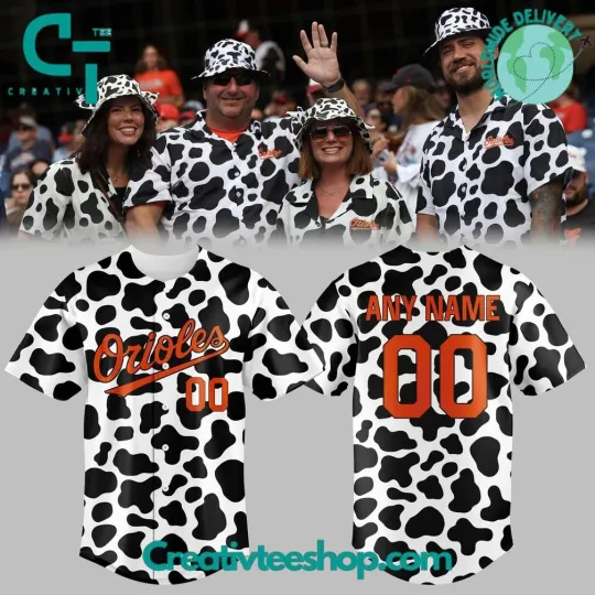 Discover Orioles Happy Cow Appreciation Day Custom Baseball Jersey