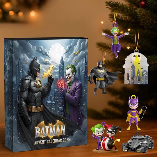 Batman Villain Advent Calendar, 24 Days of Comic-Inspired Surprises, Perfect Christmas Blind Box Gift for DC Fan, Batman Blind Box