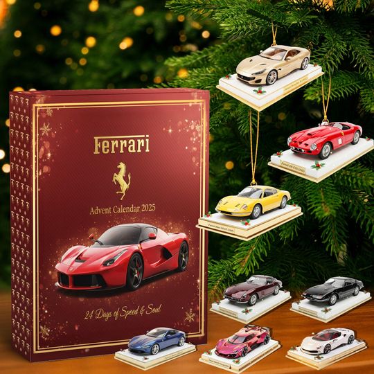 Discover Luxury Car Advent Calendar 2025, 24 Days of Premium Diecast Vehicles, Collectors Blind Box & Elegant Christmas Gift for Car Lovers