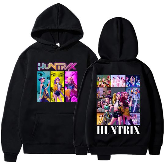 Discover Movie KPop Demon Hunters Huntrix Hoodies Fashion Hip Hop Hooded Sweatshirts Men Women Clothes Long Sleeve Pullover Unsiex Outfit