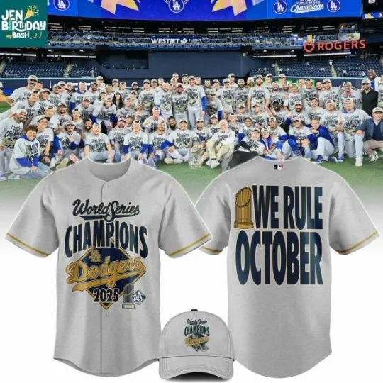 Discover LA Dodgers We Rule October Champions World Series Baseball Jersey
