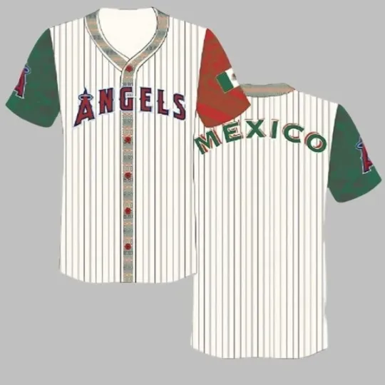 Discover Angels Mexican Heritage Night Baseball Jersey 2025 Giveaway