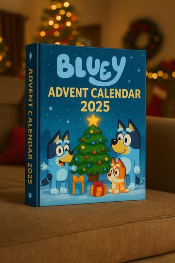Discover 2025 Blue Dog Advent Calendar  Cute Christmas Countdown Box with 24 Fun Ornaments, Perfect Xmas Tree Decor Gift