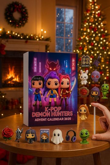 Discover Kpop Christmas Advent Calendar  24 Acrylic Movie-Inspired Ornaments, Fun Holiday Dcor & Gift for Fans