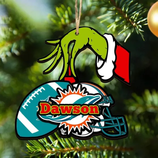 Discover Personalized Miami Football Team Dolphinss Christmas Ornament Gift Decor